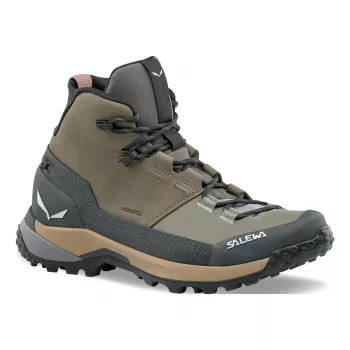 SALEWA Puez Leather Mid PTX Sieviešu pārgājienu zābaki - Bungee Cord / Onyx