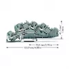 WAGO 2005-7642 Caurplūdes spaiļu bloks, 4 mm², 32 A, 400 V, pelēks, CAGE CLAMP