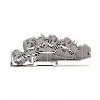 WAGO 2005-7642 Caurplūdes spaiļu bloks, 4 mm², 32 A, 400 V, pelēks, CAGE CLAMP