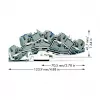 WAGO 2005-7646 Caurlaides spaiļu bloks, 3-vadītāju, 400V, 24A, 2,5mm², pelēks