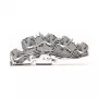 WAGO 2005-7646 Caurlaides spaiļu bloks, 3-vadītāju, 400V, 24A, 2,5mm², pelēks
