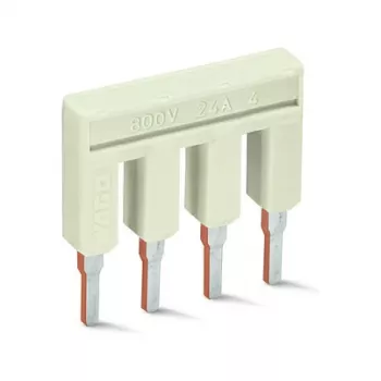 WAGO 2002-408 TOPJOB S 4-dzīslu caurplūdes spaiļu bloks, 2,5 mm², 25 A, pelēks, DIN sliedes montāžai