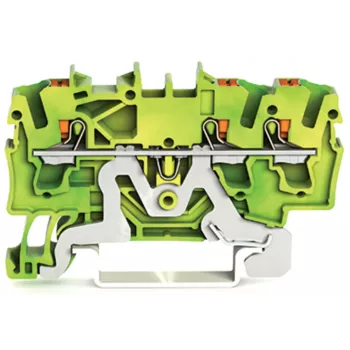 WAGO 2202-1307 3 vadītāju zemējuma spaiļu bloks ar spiedpogu, 2,5 mm²