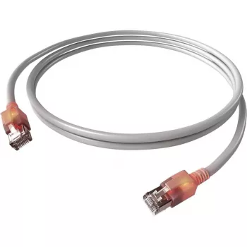 EasyLan DualBoot LED Patch Cable RJ45 S/FTP Cat.6A (Class EA) ar saCon savienotāju - LSOH - Pelēks - 0,5m