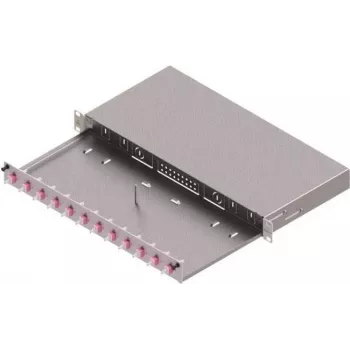ZVK EasyLan Šķiedru optikas sadales panelis Basic LSB0B224 Grade C 1U 12 porti 12x LC-Duplex OM4