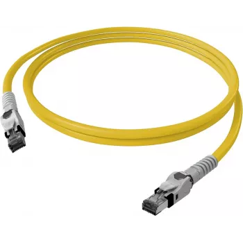 EasyLan VarioBoot Patch Cable Cat.6A S/FTP Yellow 1.0m