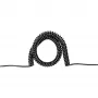BACHMANN Spiral Cable H05VV-F 3G1.5mm² 1.5m-6m Black 0.2m Straight Ends
