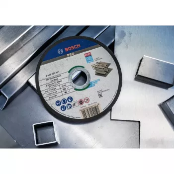 BOSCH POWERTOOLS PRO Nerūsējošā tērauda un metāla griešanas disks, Ø 125 mm, 100 gab. spainī (urbums 22,23 mm, WA 60 T BF)