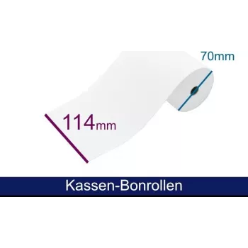 ARTDEV Kases aparāta ruļļi - Standarta papīrs HF 114 70 12 B/D/K aptuveni 48m