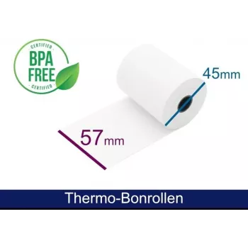 ARTDEV Termorullis - 57mm x 25m, 12mm serde, balts