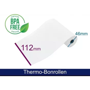ARTDEV Thermopapīra ruļļi - 112 46 12 B/D max./K balts 25m 48g