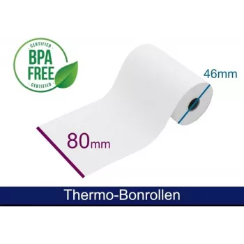 ARTDEV Thermopapīra ruļļi - 80x46x12 B/D max./K Balts 55g 25m