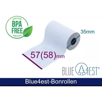 ARTDEV Termorullis - 57x35x12 mm B/D max./K balts 14m Blue4est Blue Eco Paper with