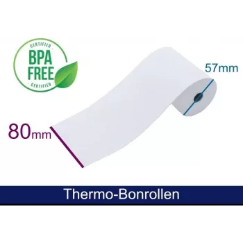 ARTDEV Thermopapīra ruļļi 80x57mm 12mm serde 40m 48g/m² Balts T2 mini 50
