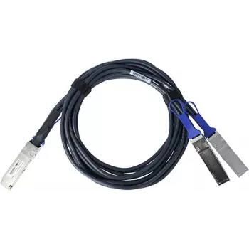 BlueLAN Passive 200GBASE-CR4 QSFP56 uz 2x100GBASE-CR QSFP56 Breakout Direct Attach Copper kabelis, 1 metrs