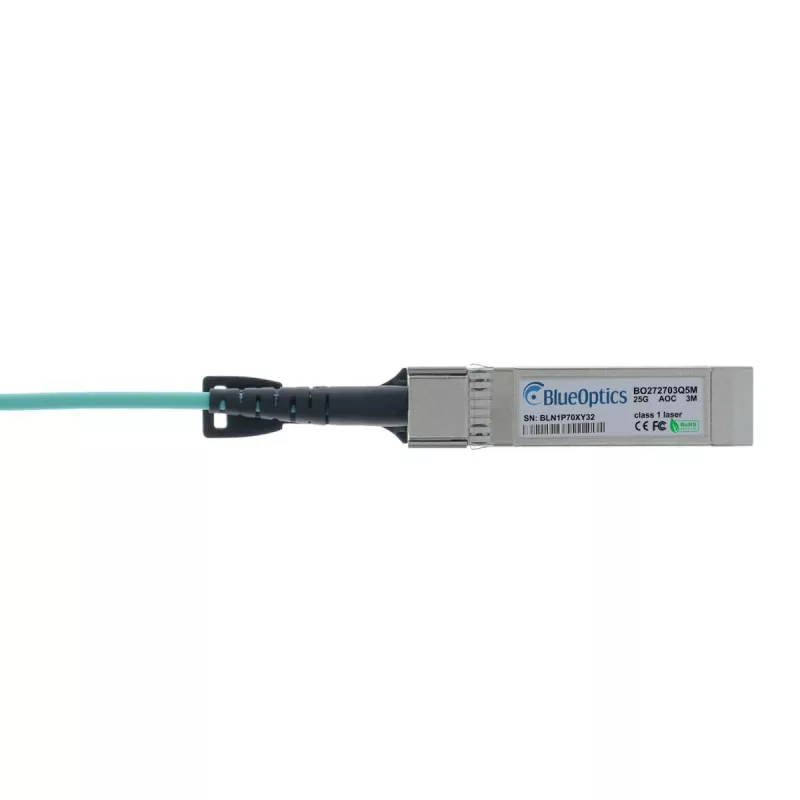 BlueOptics AOC SFP28 Active Optical Cable 5m - Compatible ar Ruckus E25G-SFP28-AOC-0501