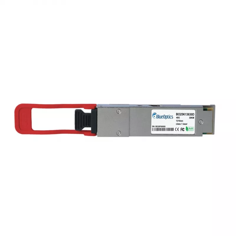 BlueOptics QSFP-40G-ER4L saderīgs QSFP raiduztvērējs, LC Duplex, 40GBASE-ER4L, vienmoda šķiedra, 10 km