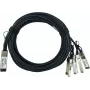 BlueOptics 100G-QSFP-4SFP-3M-BL saderīgs QSFP uz 4xSFP+ DAC kabelis 3m