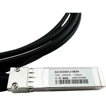 BlueLAN Dell C4D08 saderīgs 10GBASE-CR pasīvs SFP+ uz SFP+ tiešās pievienošanas kabelis, 1m, AWG30