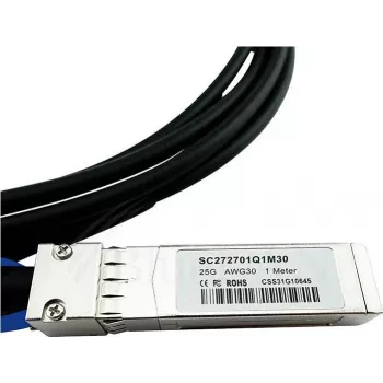 Saderīgs MikroTik S+DA0002 BlueLAN 10GBASE-CR pasīvais SFP+ uz SFP+ tiešās pievienošanas kabelis, 2 metri, AWG30 (S+DA0002-BL)