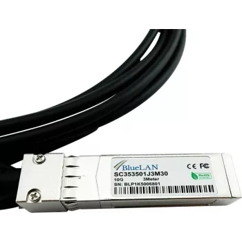BlueLAN Hirschmann 942 280-004 saderīgs tiešās pievienošanas kabelis (DAC) - pasīvs 10 Gigabitu divasu vara SFP+ uz SFP+ 1m