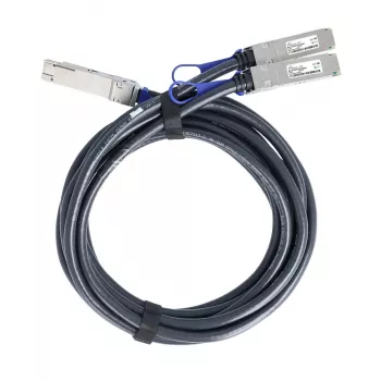 BlueOptics MCP7H50-H01AR30 saderīgs sadalīšanas tiešās pievienošanas kabelis (DAC) - pasīvs 200G uz 2x100G twinaksiāls varš, QSFP-DD uz 2xQSFP28, 3m