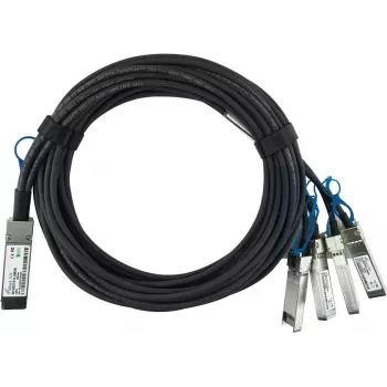 BLUEOPTICS saderīgs Extreme Networks 100G-DACP-QSFP4SFP1M BlueLAN pasīvais 100GBASE-CR4 QSFP28 uz 4x25GBASE-CR SFP28 tiešās pievienošanas sadales kabelis, 1m, AWG26 (100G-DACP-QSFP4SFP1M-BL)
