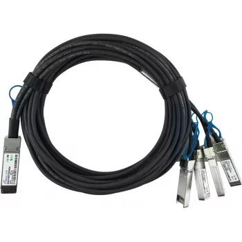 BlueOptics HPE Q9S72A saderīgs BlueLAN pasīvais 100GBASE-CR4 QSFP28 uz 4x25GBASE-CR SFP28 tiešās pievienošanas sadalīšanas kabelis, 1m, AWG26