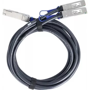 BlueOptics P08244-001 saderīgs BlueLAN QSFP56 uz 2x QSFP56 pasīvais tiešā pieslēguma sadales kabelis, 2m, AWG26