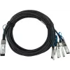 BLUEOPTICS saderīgs Garland Technology QSFP28-4SFP28-Cable_1 BlueLAN pasīvais 100GBASE-CR4 QSFP28 uz 4x25GBASE-CR SFP28 tiešās pievienošanas sadales kabelis, 1m, AWG26 (QSFP28-4SFP28-Cable_1-BL)