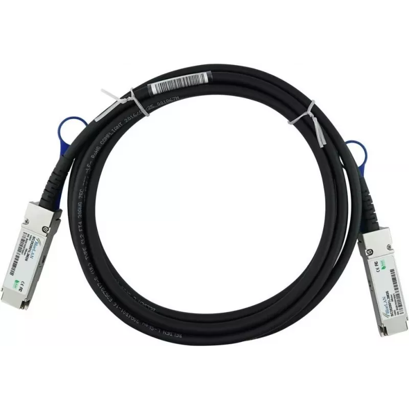 BlueOptics HPE 834973-B25 BlueLAN SC282801L3M26 QSFP28 Direct Attach Copper kabelis, 100GBASE-CR4, 26AWG, 3 metri, Melns