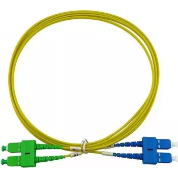 BlueOptics Duplex Fiber Optic Patch Cable SC-UPC to SC-APC Singlemode OS2 2 Meter