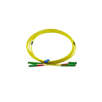 BlueOptics Duplex Fibre Optic Patch Cable, E2000-APC/E2000-APC Green, 1 Metre, Single Mode OS2 E9/125µm