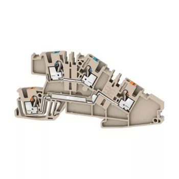 Weidmüller AITB 2.5 BB N-L caurplūdes spaiļu bloks, zils, skrūvju savienojums, 500V, 24A, 2,5 mm², DIN sliede