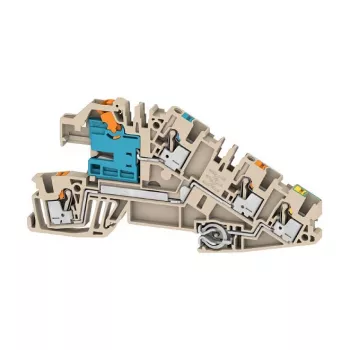 Weidmüller AITB 2.5 BB NDT-L-PE Montāžas spaiļu bloks, 3 līmeņu, skrūvju savienojums, 2,5 mm², bēšs, 2668950000