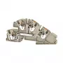 Weidmüller AITB 4 BB L-L montāžas spailes bloks, 4 mm², 400 V, 32 A, zils, skrūvju savienojums, DIN sliede