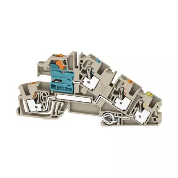 Weidmüller AITB 4 BB NDT-L-PE instalācijas spaiļu bloks, PUSH IN, 4 mm², pelēks