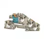 Weidmüller AITB 4 BB NDT-L-PE instalācijas spaiļu bloks, PUSH IN, 4 mm², pelēks