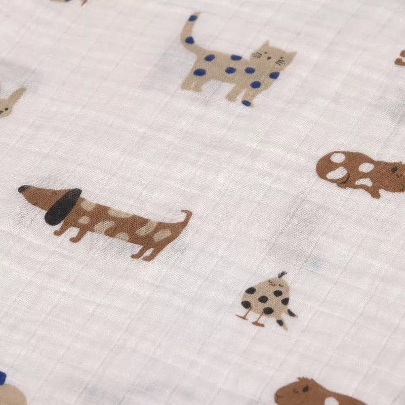 Lassig Muslin Swaddle Blanket Set of 3 60x60cm Little Mateys Royal Blue