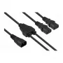 Kabelmeister Y Power Splitter Cable C14 to 2x C13, 0.2m, Black