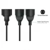 Kabelmeister Power Cord C14 to Schuko Female Black 0.5m