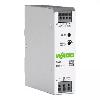 WAGO 2587-2144 Primārais komutējamais barošanas bloks 1-fāze, 24 VDC, 5 A, 120 W, DIN sliede