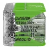 WAGO 221-430 COMPACT 2-dzīslu savienotājs, 0,2-4 mm², 15 gab., Green Range