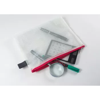 Foldersys B6 rāvējslēdzēja maciņš caurspīdīga PVC dokumentu soma