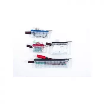 FolderSys 4 rāvējslēdzēja maciņu komplekts 1x 170x40 mm pelēks 3x 80x55 mm melns/pelēks