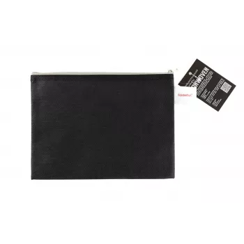 FolderSys A5 rāvējslēdzēja soma melna necaurspīdīga neausta PP 190 x 255 mm