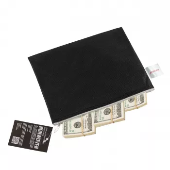 FolderSys A5 rāvējslēdzēja soma melna necaurspīdīga neausta PP 190 x 255 mm