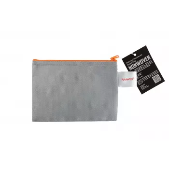 FolderSys rāvējslēdzēja maciņš A6 pelēks necaurspīdīgs neausts PP 125 x 180 mm