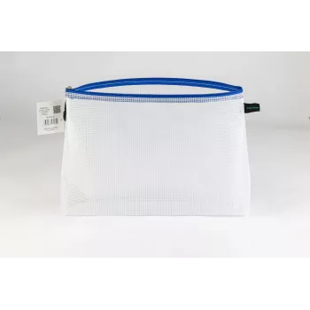 Foldersys Dokumentu rāvējslēdzēja soma A4 caurspīdīga/zila 0,28 mm 1 gab.