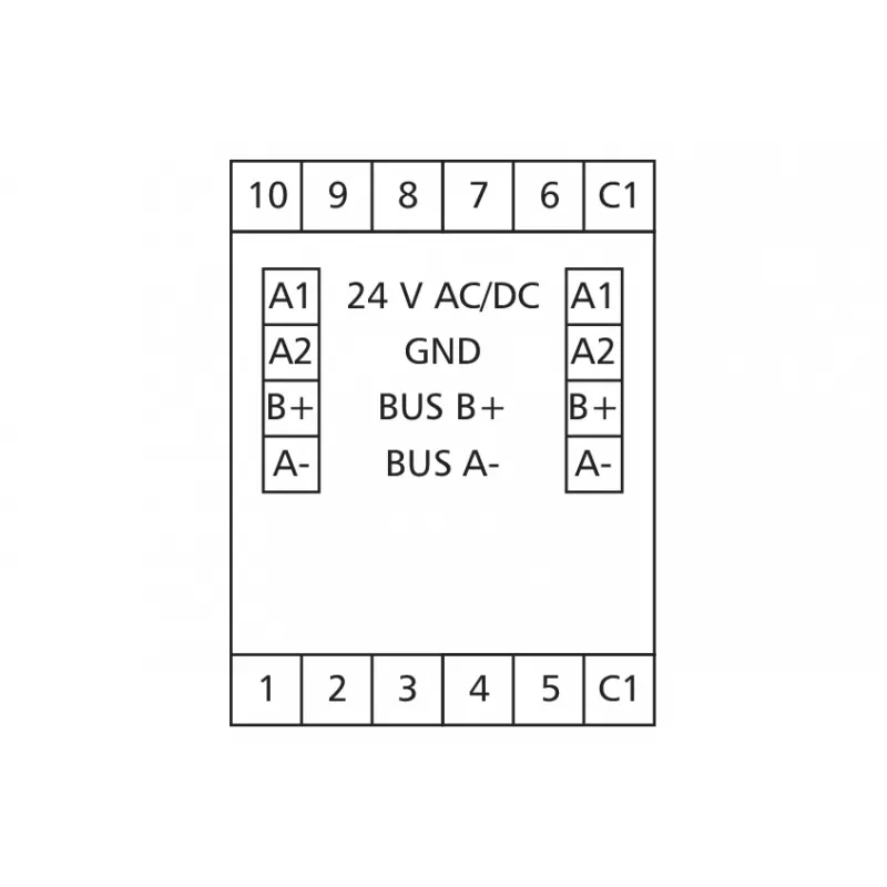 METZ CONNECT BMT-DI10 BACnet MS/TP digitālo ieeju modulis ar 10 ieejām